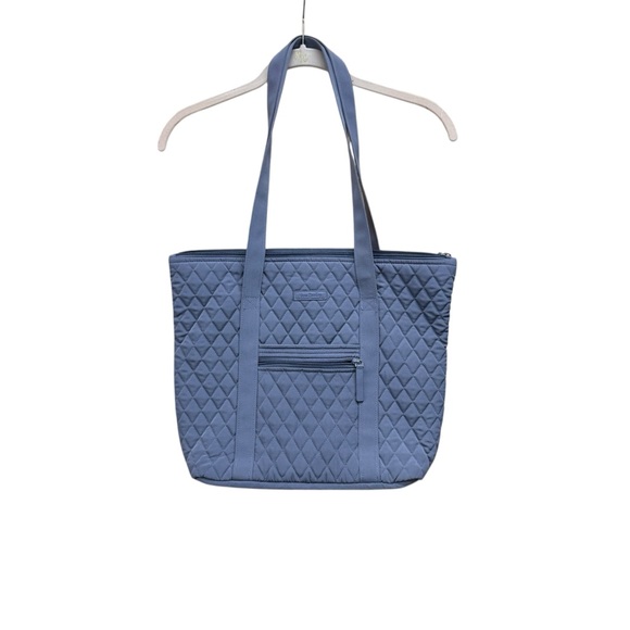 Vera Bradley Handbags - Vera Bradley Quilted Blue/Grey Tote Bag Like New